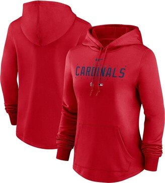 Women's Red St. Louis Cardinals Authentic Collection Pregame Performance Pullover Hoodie