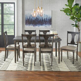 Simple Living 7-piece Burntwood Dining Set