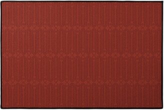 Door Mats: Art Deco Arches - Cranberry Door Mat, Red