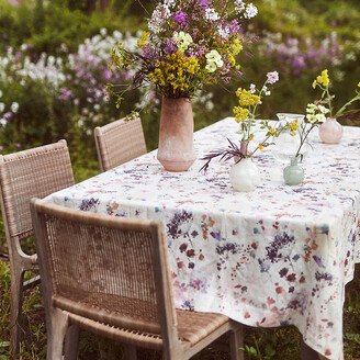 Lithuanian Linen Tablecloth, Painted Florals