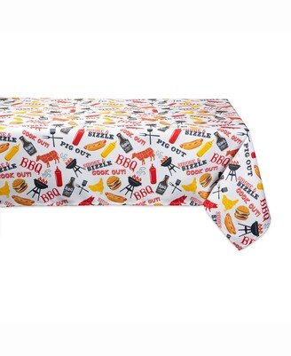 Bbq Fun Print Outdoor Table cloth with Zipper 60