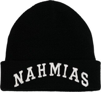 Logo-Embroidered Wool-Cashmere Blend Beanie