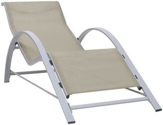 Sunlounger Textilene and Aluminum Cream