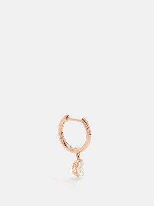 Diamond Drop Diamond & 18kt Rose-gold Earring