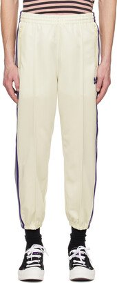 White Zipped Track Sweatpants