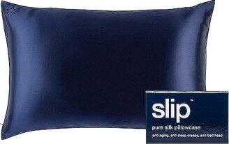 Queen/Standard Pure Silk Pillowcase In Navy