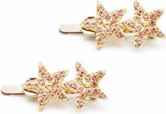 Women's Twin Star Magnetic Barrette Set, Pack of 2