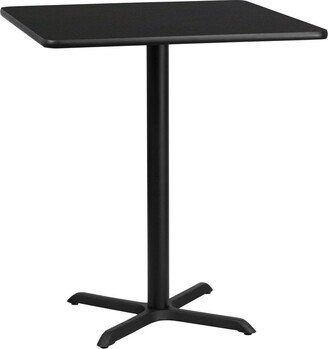 Emma+oliver 36 Square Laminate Table Top With 30X30 Bar Height Table Base