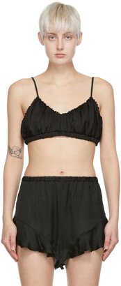 determ; Black Rayon Bra