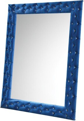 ACME Dante Accent Floor Mirror in Blue Velvet