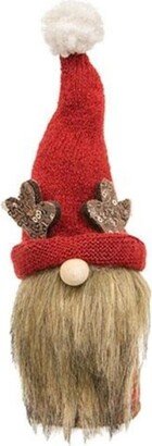 Red Reindeer Gnome Felted Sitter - 9 high by 2 wide