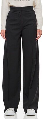 Button Detailed Straight Leg Trousers-AE