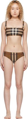 Brown Check Bikini