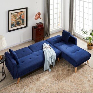 IGEMAN Right Noble Concubine Variable Bed Sofa Living Room Folding Sofa, Blue