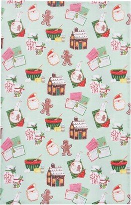 Christmas Cookie Toss Printed Kitchen Towel