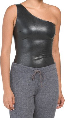 TJMAXX Faux Leather One Shoulder Bodysuit For Women