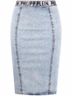 Stones denim skirt