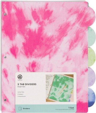 5ct Tab Dividers - Bright Dye