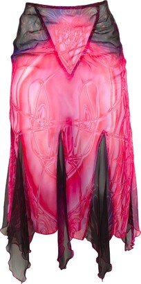 Paloma Lira Cherry Crystal Chiffon Skirt