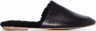 Shearling Leather Slippers-AB