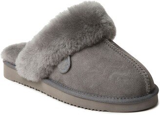 FIRESIDE BY DEARFOAMS Sydney Water Resistant Genuine Shearling Scuff Slipper - Wide Width Available