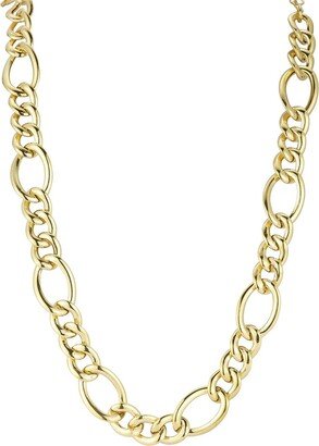 Chloe And Madison 18K Over Silver Chunky Figaro Collar Necklace
