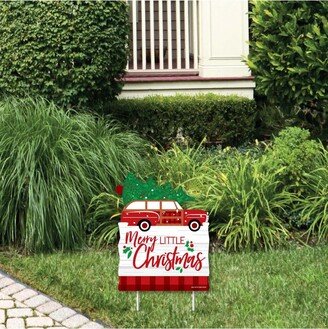 Big Dot Of Happiness Merry Little Christmas Tree - Outdoor Lawn Sign Car Party Yard Sign - 1 Pc