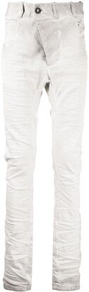 Distressed-Finish Skinny-Cut Jeans