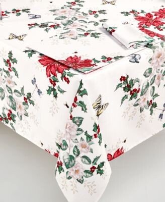 Butterfly Meadow Poinsettia Table Linens Collection