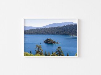 Lake Tahoe Photo Print, California Mountains, House Decor, Life, Minimalist Design, Pastel Photography, Blue Green Pine Trees