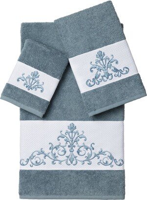 Turkish Cotton Scarlet 3Pc Embellished Towel Set