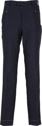 Four-Stitch Detailed Straight Leg Pants