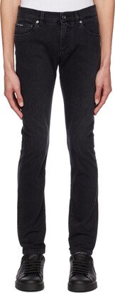 Black Faded Skinny Jeans