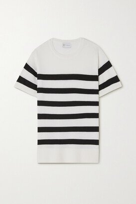 Hjellestad Striped Merino Wool And Cotton-blend T-shirt - White