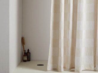 Checkered Gauze Shower Curtain | Made