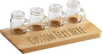 Customized & Engraved Beer Flight Gift Personalized With Your Custom Text