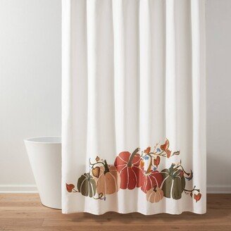 Harvest Pumpkin Shower Curtain Cream