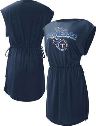 Women's G-iii 4Her by Carl Banks Navy Tennessee Titans G.o.a.t. Swimsuit Cover-Up