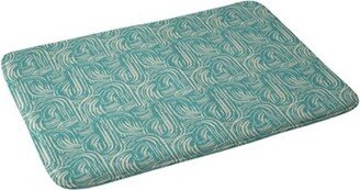 Holli Zollinger Kikka Teal Memory Foam Bath Mat Brown