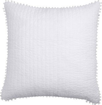 Pom Pom White Euro Sham - Levtex Home