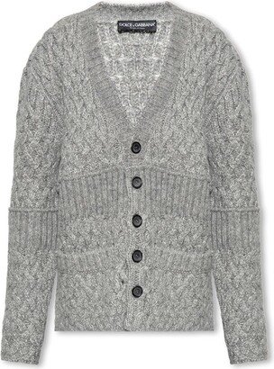 V-Neck Buttoned Cardigan-AI