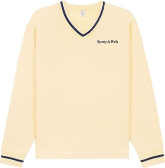 New Serif V-neck jumper