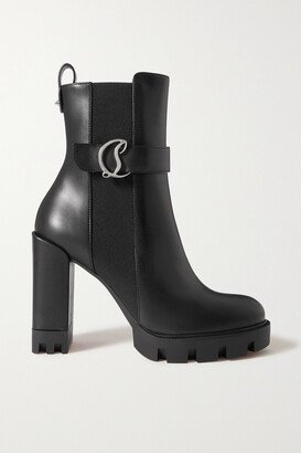 Cl 100 Logo-embellished Leather Chelsea Boots - Black