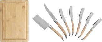 Connoisseur 8Pc Laguiole Cheese Knife, Spreader & Board Set