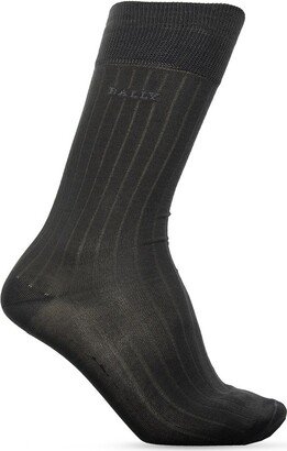 Logo Jacquard Knitted Socks