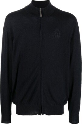 Crest cashmere-blend zip-up jumper