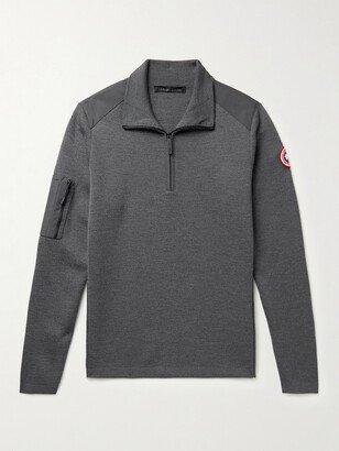 Stormont Slim-Fit CORDURA-Trimmed Merino Wool Half-Zip Sweater-AD