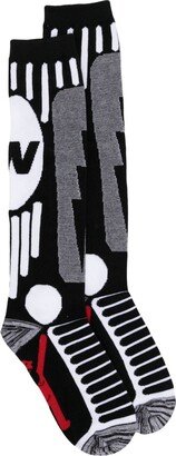 Graphic-Print Cotton-Blend Socks