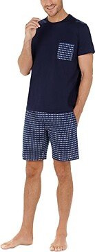 Larry Cotton Checkered Short Pajamas Set