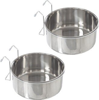 Pet Adobe Stainless-Steel Hanging Dog Bowl Set